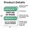 Signmission First Aid Kit Inside Bilingual, 7 in W x Rectangle, Vinyl Decal OS-2PACK-EM-D-710-L-10321 - alternate 3